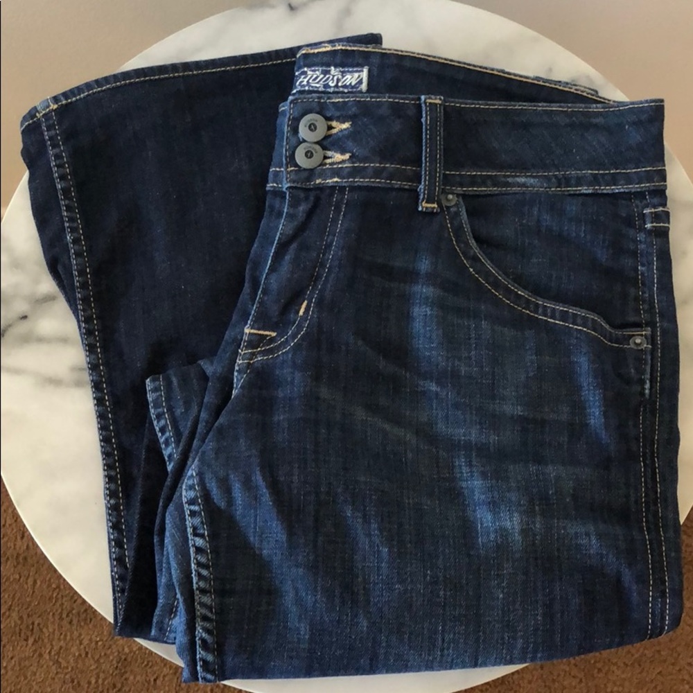 Y2k Hudson Jeans with Signature Back Pocket Flap Bootcut 32